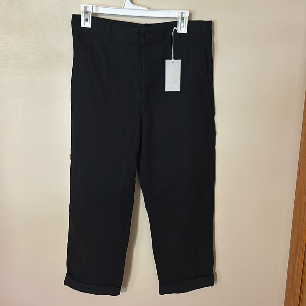 COS black ankle tapered jeans size 8 nwt